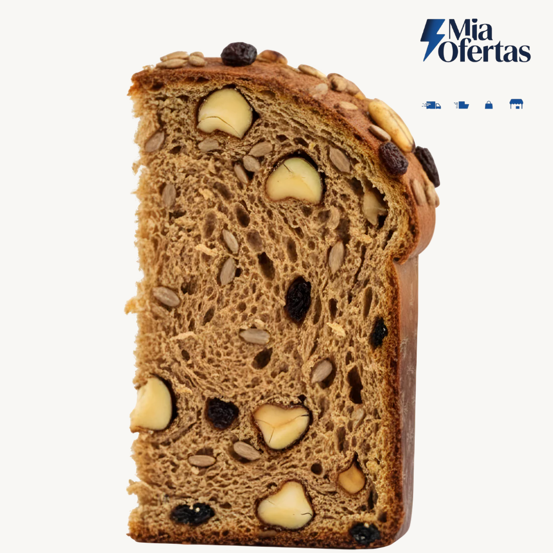 Panetón Vegano sin Azúcar Añadida con Sacha Inchi, Multisemillas y Miel de Cabuya 750 g